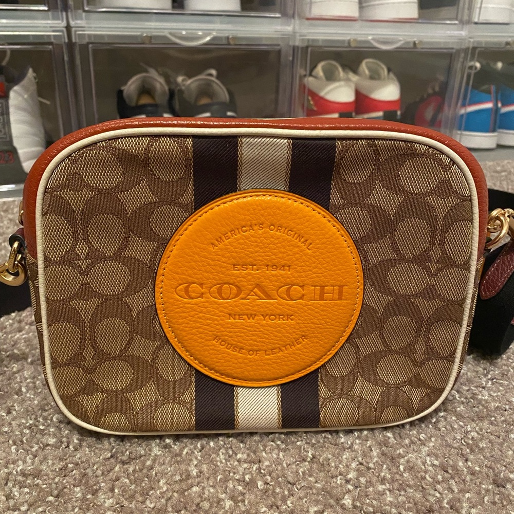 Coach Dempsey Crossbody …Brown/Tan/Orange